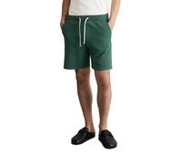 Shorts MARC O'POLO DENIM "mit elastischem Bund", Herren, Gr. M, Normalgrößen, dunkelgrün 2847, Obermaterial: 100% Baumwolle, unifarben, regular fit kurz, Hosen Shorts (35961569-M) dunkelgrün 2847