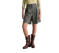 Shorts MARC O'POLO DENIM "mit recyceltem Polyester und Viskose", Damen, Gr. XS, Normalgrößen, dunkelgrau, Obermaterial: 64% Polyester, 34% Viskose, 2% Elasthan, kariert, weit kurz, Hosen Shorts (47448