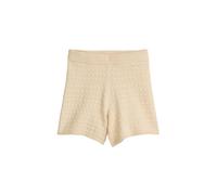 Shorts MARC O'POLO "in Häkel-Optik", Mädchen, Gr. 140, Normalgrößen, weiß (weiß cotton), Obermaterial: 100% Baumwolle, gestreift, regular fit kurz, Hosen Shorts (41904720-140) weiß cotton