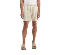 Shorts MARC O'POLO "mit Farb-und Struktur-Streifen", Herren, Gr. XXL, Normalgrößen, light beige, Obermaterial: 100% Baumwolle, gestreift, regular fit kurz, Hosen Shorts (67661754-XXL) light beige