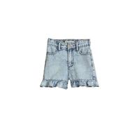 Shorts MARC O'POLO "mit Rüschen", Mädchen, Gr. 128, Normalgrößen, mid blau denim, Obermaterial: 100% Baumwolle, unifarben, regular fit kurz, Hosen Shorts (74618340-128) mid blau denim