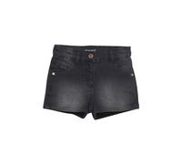 Shorts MINYMO "Shorts MIShorts", Mädchen, Gr. 104, N-Gr, grau (grau schwarz), Obermaterial: 80% Baumwolle CO. 19% Polyester PES. 1% Elasthan EL., Jeans Shorts (56140422-104) grau schwarz