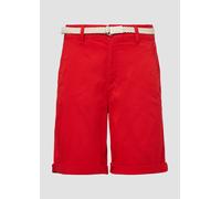 s.Oliver RED LABEL Regular Fit Chinoshorts mit geflochtenem Gürtel in Rot, Größe 46