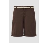 s.Oliver Shorts mit geflochtenem Gürtel und Garment Dye