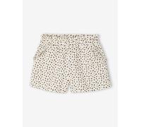 Shorts mit Rüschen Mädchen Musselin beige leo Gr. 134 von vertbaudet