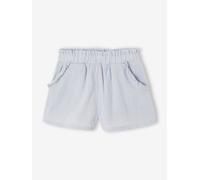 Shorts mit Rüschen Mädchen Musselin hellblau Gr. 128 von vertbaudet