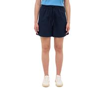 Shorts MUSTANG "Damen Style Charlottesville", Damen, Gr. L, blau (5324 navy), 75% Baumwolle, 25% Leinen, unifarben, relaxed fit, Hosen Shorts (86186627-L)