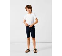 Shorts NAME IT "NKMHONK SWE LONG SHORTS UNB NOOS", Jungen, Gr. 140, N-Gr, schwarz sapphire (blank), Web, Obermaterial: 95% Baumwolle, 5% Elasthan, unifarben, straight fit knielang, Hosen Shorts (88681