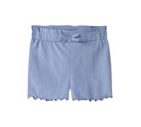 Shorts NAME IT "NMFVIVIA SHORTS NOOS", Mädchen, Gr. 128, N-Gr, lila impression, Sweatware, Obermaterial: 100% Baumwolle, unifarben, kurz, Hosen Shorts, aus Baumwolle, elastischer Bund, mit gewelltem S