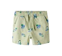 Shorts NAME IT "NMMJAXON NREG SHORTS BOX PB", Mädchen, Gr. 116, N-Gr, swamp, Web, Obermaterial: 100% Baumwolle, unifarben, kurz, Hosen Shorts (44789504-116) swamp