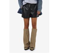 Shorts NOISY MAY "NMANDY PU HW SHORTS WVN NOOS", Damen, Gr. M (38), N-Gr, schwarz, Web, Obermaterial: 100% Polyester, unifarben, regular fit kurz, Hosen Shorts (57722151-M)