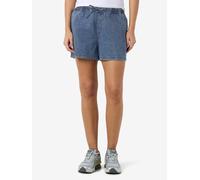 Shorts NOISY MAY "NMENZA MW REG ELAS SHORTS MG004MB NOOS", Damen, Gr. M, N-Gr, medium blau denim, Web, Obermaterial: 100% Baumwolle, unifarben, relaxed fit ca. Mitte Oberschenkel, Hosen Shorts (852349