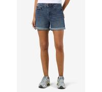 Shorts NOISY MAY "NMSMILEY NW SHORTS VI060MB NOOS", Damen, Gr. M, N-Gr, medium blau denim, Web, Obermaterial: 100% Baumwolle, unifarben, relaxed fit ca. Mitte Oberschenkel, Hosen Shorts, Topseller (86