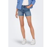Only Blush Life Mid Skinny Raw Denim Shorts Blau XL Frau (Herstellerartikelnummer: 15196303-LightBlueDenim-XL)