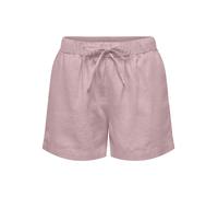 Shorts ONLY "ONLGOA MW LIN BL PULL-UP SHORTS CC PNT", Damen, Gr. XL, N-Gr, burnished lila, Web, Obermaterial: 70% Viskose, 30% Leinen, unifarben, regular fit kurz, Hosen Shorts, mit Leinen (87117009-X