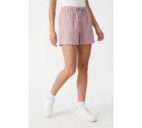 Shorts ONLY "ONLGOA MW LIN BL PULL-UP SHORTS CC PNT", Damen, Gr. XS, N-Gr, burnished lila, Web, Obermaterial: 70% Viskose, 30% Leinen, unifarben, regular fit kurz, Hosen Shorts, mit Leinen (87117009-X