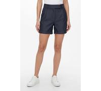 Shorts ONLY "ONLLINDA - Shorts mit hoher Taille und weitem Beinschnitt", Damen, Gr. M, N-Gr, night sky detail:melange, Web, Obermaterial: 97% Polyester, 3% Elasthan, meliert, weit kurz, Hosen Shorts,