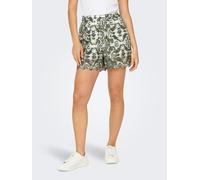Shorts ONLY "ONLLOU EMB LOOSE SHORTS PTM", Damen, Gr. S (36), N-Gr, grün (kalamata aop:urben ethnic), Web, Obermaterial: 100% Baumwolle, gemustert, Hosen Shorts (90414563-S)