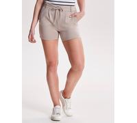 Shorts ONLY "ONLPOPTRASH LIFE EASY SHORTS", Damen, Gr. M (38), N-Gr, beige (pure cashmere), Milano Rib, Obermaterial: 63% Viskose, 32% Nylon, 5% Elasthan, unifarben, kurz, Hosen Shorts, Viskosemischun