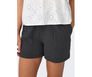 Shorts ONLY "ONLTHYRA SHORTS NOOS WVN", Damen, Gr. XL, N-Gr, phantom, Web, Obermaterial: 100% Baumwolle, unifarben, regular fit kurz, Hosen Shorts, Baumwolle, regular fit (50420813-XL)