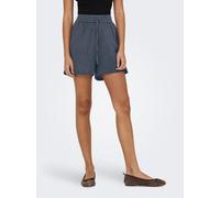 Shorts ONLY "ONLTIZANA STRING COTTON SHORTS WVN", Damen, Gr. M, N-Gr, ombre blau, Web, Obermaterial: 100% Baumwolle, unifarben, loose fit kurz, Hosen Shorts, Baumwolle, loose fit (22781622-M) ombre bl