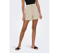 ONLY Loose Fit Shorts aus reiner Baumwolle Modell 'TIZANA' in Beige, Größe XS