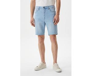 Shorts ONLY & SONS "ONSFADE STRETCH SHORTS BOX CRO DNM OTL", Herren, Gr. L, N-Gr, blau (light blau denim), Web, Obermaterial: 99% Baumwolle, 1% Elasthan, unifarben, relaxed fit knielang, Hosen Shorts
