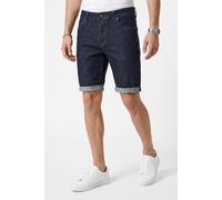 Shorts ONLY & SONS "ONSPLY BOX GUA DNM SHORTS OTL", Herren, Gr. M, N-Gr, blau (dunkelblau denim), Web, Obermaterial: 64% Baumwolle, 31% Polyester, 3% Viskose, 2% Elasthan, unifarben, regular fit kniel