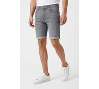Shorts ONLY & SONS "ONSPLY BOX GUA DNM SHORTS OTL", Herren, Gr. M, N-Gr, medium grau denim, Web, Obermaterial: 64% Baumwolle, 31% Polyester, 3% Viskose, 2% Elasthan, unifarben, regular fit knielang, H