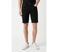Shorts ONLY & SONS "ONSPLY BOX PIM JOG DNM SHORTS OTL", Herren, Gr. XL, N-Gr, schwarz denim, Web, Obermaterial: 64% Baumwolle, 31% Polyester, 3% Viskose, 2% Elasthan, unifarben, regular fit knielang, 