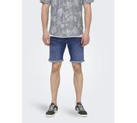 Only & Sons Ply Dbd 8773 Tai Dnm Shorts in Gr. S in Blau
