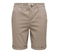 Shorts ONLY & SONS "ONSSAUL 0573 SHORTS NOOS", Herren, Gr. S, N-Gr, desert taupe, Web, Obermaterial: 98% Baumwolle, 2% Elasthan, unifarben, regular fit normal, Hosen Shorts (77966039-S) desert taupe