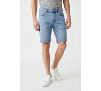 Shorts ONLY & SONS "ONSWEFT BOX PIM DNM SHORTS VD", Herren, Gr. M, N-Gr, light blau denim, Web, Obermaterial: 50% Baumwolle, 30% Polyester, 18% Viskose, 2% Elasthan, unifarben, regular fit, Hosen Shor