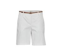 OXMO OXDaney Shorts Damen Chino Shorts Elegante Kurze Hose mit Kunstledergürtel Regular-Fit Baumwolle mit Stretch, Größe:44, Farbe:Off White (114800)