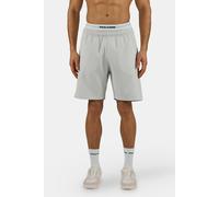Shorts PEGADOR "TROY PLISSEE SHORTS", Herren, Gr. L, N-Gr, fog grau, Web, Obermaterial: 93% Polyester, 7% Elasthan, unifarben, regular fit normal, Hosen Shorts, Baumwollmischung, regular fit (27501330