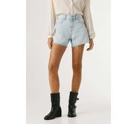 Shorts PEPE JEANS "denim shorts A-LINE SHORT HW RACHEL", Damen, Gr. 32, blau (vintage light blau), 100% Baumwolle, Hosen Shorts (66604755-32) vintage light blau