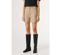 Shorts PEPE JEANS "shorts CRUSADE ZIPPER SHORT", Damen, Gr. XS, beige (base beige), 60% Lyocell, 40% Baumwolle, Hosen Shorts (97074946-XS) base beige