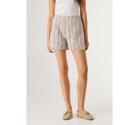 Shorts PEPE JEANS "shorts GENNY SHORT", Damen, Gr. XL, bunt (weiß), 60% Baumwolle, 40% Polyester, Hosen Shorts (86704050-XL) weiß