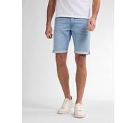 Shorts PETROL INDUSTRIES "Men Shorts Denim", Herren, Gr. XL (42), N-Gr, blau (bleached), Denim/Jeans, Obermaterial: 77% Baumwolle, 21% Polyester, 2% Elasthan, slim fit kniefrei, Hosen Shorts, Slim Fit
