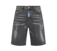 Shorts PHILIPP PLEIN "Basic", Herren, Gr. 31, US-Größen, grau (10wv, shark wave), Stoff: 99% Baumwolle, 1% Elasthan. Futter: 65% Polyester, 35% Baumwolle, Hosen Shorts (91732869-31) 10wv, shark wave