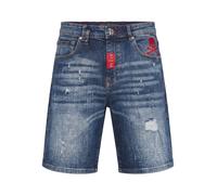 Shorts PHILIPP PLEIN "Basic", Herren, Gr. 34, EURO-Größen, blau (07bm, blau storm), Stoff: 98% Baumwolle, 2% Elasthan. Futter: 65% Polyester, 35% Baumwolle, Hosen Shorts (37895425-34) 07bm, blau storm