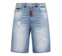 Shorts PHILIPP PLEIN "Basic", Herren, Gr. 38, EURO-Größen, blau (07oc, strong ocean), Stoff: 99% Baumwolle, 1% Elasthan. Futter: 65% Polyester, 35% Baumwolle, Hosen Shorts (47832306-38) 07oc, strong o