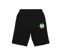 Shorts PHILIPP PLEIN "Iconic Plein", Jungen, Gr. 10, weite Kindergrößen, 0205, schwarz, grün, Obermaterial: 95% Baumwolle, 5% Elasthan, Hosen Shorts (42389230-10) 0205, schwarz, grün