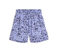 Shorts PUMA "Essentials Graphics Animal High-Rise Bedruckte 4" Shorts Damen", Damen, Gr. L, Normalgrößen, intense lavender lila, Obermaterial: 100% Polyester, bedruckt, regular fit, Hosen Shorts (4743