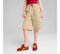 Shorts PUMA "X HARRY POTTER JORTS WV", Mädchen, Gr. 152, N-Gr, toasted almond, Twill, Obermaterial: 98% Baumwolle, 2% Elasthan, relaxed fit kniebedeckend, Hosen Shorts, Puma x Harry Potter Collab (969