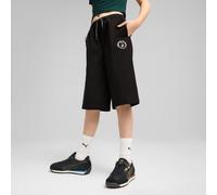 Shorts PUMA "X HARRY POTTER JORTS WV", Mädchen, Gr. 176, N-Gr, schwarz (puma schwarz), Twill, Obermaterial: 98% Baumwolle, 2% Elasthan, relaxed fit kniebedeckend, Hosen Shorts, Puma x Harry Potter Col