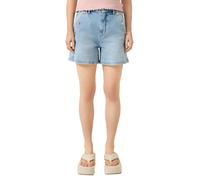 QS Damen Jeans-Shorts - Mom Fit, High Rise, Superstretch Denim - Für Urlaub