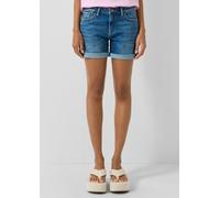 Shorts QS, Damen, Gr. 44, N-Gr, mid blau, Denim/Jeans, Obermaterial: 84% Baumwolle, 14% Polyester, 2% Elasthan, unifarben, regular fit kurz, Hosen Shorts, im Five-Pocket Style (15175622-44) mid blau