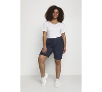 KAFFE CURVE Shorts KCnana Damen Shorts Große Größen Sommer Regular Fit Kurze Hose 44, Midnight Marine