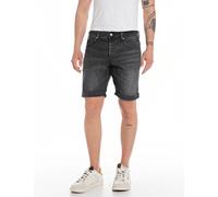 Replay Herren Short RBJ.981 Short - Tapered Fit - Blau Schwarz Beige W29-W40, Größe:W 36, Farbe:573B848-099 Black Delave